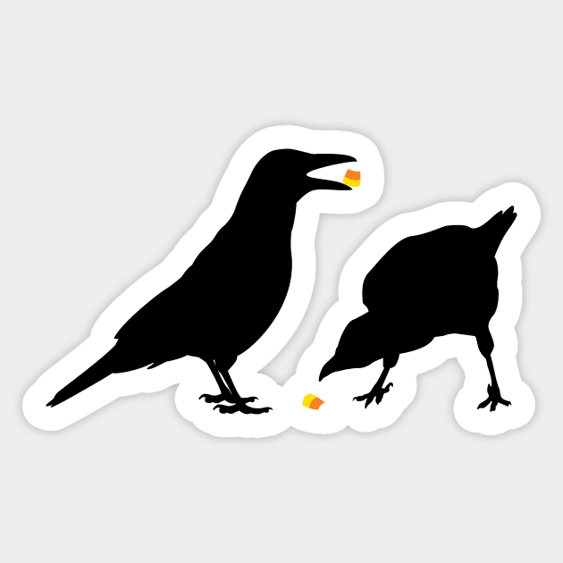 Halloween Candy Corn Crows Sticker by cottoncanvas